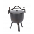 Туристичний чавунний казан 11 л Garden Line на 3 ніжках з кришкою та ручкою для перенесення (Польща)