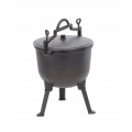Туристичний чавунний казан 11 л Garden Line на 3 ніжках з кришкою та ручкою для перенесення (Польща)