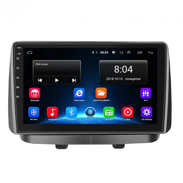 Штатная магнитола Lesko для Fiat Doblo I 2000-2005 экран 10" 2/32Gb Wi-Fi GPS Base