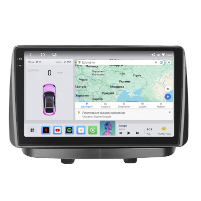 Штатная магнитола Lesko для Fiat Doblo I 2000-2005 экран 10" 4/64 QLED CarPlay 4G Wi-Fi GPS 360 Prime