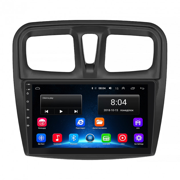 Штатная магнитола Lesko для Dacia Sandero II ver 3 2012-2016 экран 10" 2/32Gb Wi-Fi GPS Base