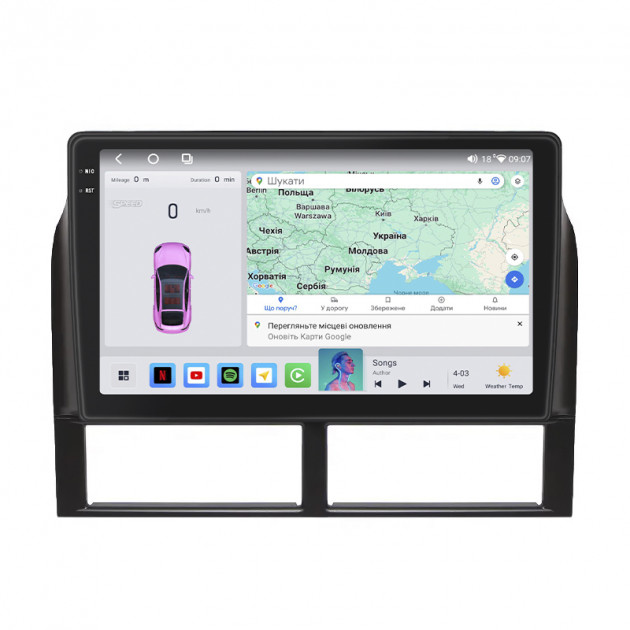 Штатная магнитола Lesko для Jeep Grand Cherokee II (WJ) 1998-2004 экран 9" 4/64 QLED CarPlay 4G Wi-Fi GPS 360 Prime