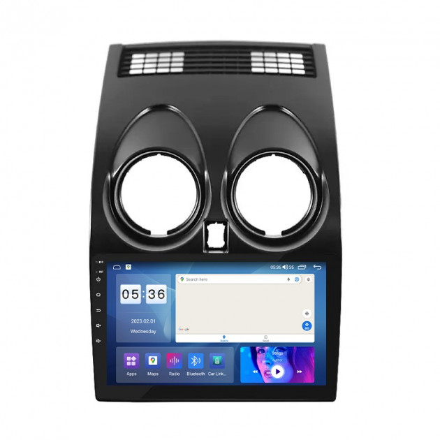 Штатная магнитола Lesko для Nissan Qashqai I 2006-2010 экран 9" 2/32Gb CarPlay 4G Wi-Fi GPS Prime
