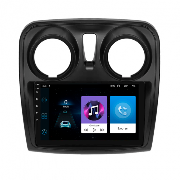 Штатная магнитола Lesko для Dacia Sandero II Рестайлинг 2016-2020 экран 9" 1/16Gb Wi-Fi GPS Base