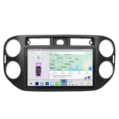 Штатная магнитола Lesko для Volkswagen Golf Plus I 2005-2009 экран 9" 4/64 QLED CarPlay 4G Wi-Fi GPS 360 Prime