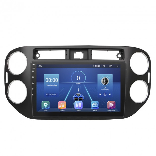 Штатная магнитола Lesko для Volkswagen Golf Plus I 2005-2009 экран 9" 4/64Gb 4G Wi-Fi GPS Top