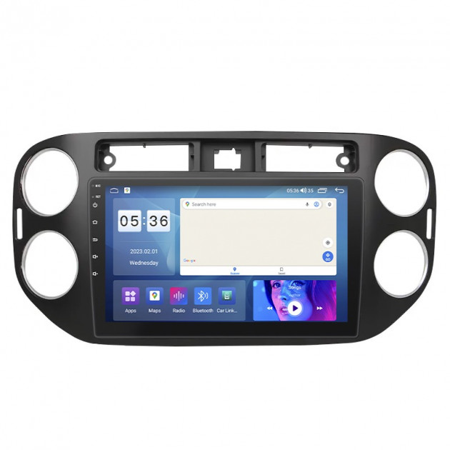 Штатная магнитола Lesko для Volkswagen Golf Plus II 2009-2014 экран 9" 2/32Gb CarPlay 4G Wi-Fi GPS Prime