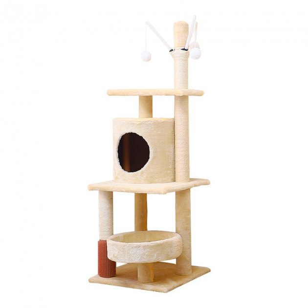 Когтеточка Taotaopets Y0006 лежак с игрушками для кота 115 см