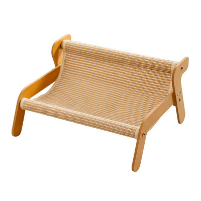 Джутовая когтеточка-лежанка ZK-001 для кота 2в1 спальное место шезлонг с когтеточкой 54*44*28 см