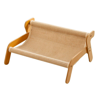 Джутовая когтеточка-лежанка ZK-001 для кота 2в1 спальное место шезлонг с когтеточкой 62*50*36 см