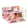 Кукольный дом конструктор DIY Cute Room L-027-BC Pink house