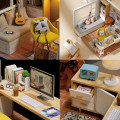 Кукольный дом конструктор DIY Cute Room QT-007-B Sunshine Study Room