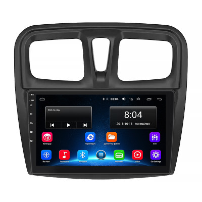 Штатная магнитола Lesko для Dacia Sandero II Рестайлинг ver 3 2016-2020 экран 10" 2/32Gb Wi-Fi GPS Base