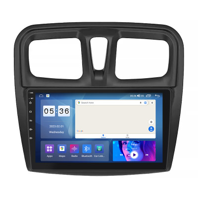 Штатная магнитола Lesko для Dacia Sandero II Рестайлинг ver 3 2016-2020 экран 10" 2/32Gb CarPlay 4G Wi-Fi GPS Prime