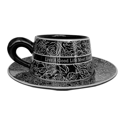Сувенирный подарочный кофейный набор JMD1129 чашка+блюдце+подарочная коробка керамический Black