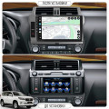 Штатная магнитола Lesko для Toyota Land Cruiser Prado 150 Series Рестайлинг 1 2013-2017 экран 10" 1/16Gb Wi-Fi GPS Base
