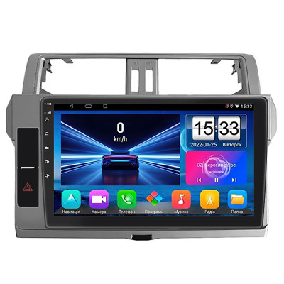 Штатная магнитола Lesko для Toyota Land Cruiser Prado 150 Series Рестайлинг 1 2013-2017 экран 10" 2/32Gb Wi-Fi GPS Base