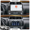 Штатная магнитола Lesko для Toyota Land Cruiser Prado 150 Series Рестайлинг 1 2013-2017 экран 10" 4/64 QLED CarPlay 4G Wi-Fi GPS 360 Prime