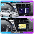Штатная магнитола Lesko для Toyota Prius v (+) I (ZVW40/41) 2011-2014 экран 9" 4/32Gb 4G Wi-Fi GPS Top