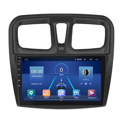 Штатная магнитола Lesko для Dacia Sandero II Рестайлинг ver 3 2016-2020 экран 10" 4/64Gb 4G Wi-Fi GPS Top