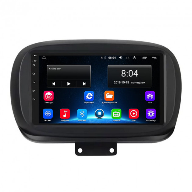 Штатная магнитола Lesko для Fiat 500X I 2014-2018 экран 9" 2/32Gb Wi-Fi GPS Base