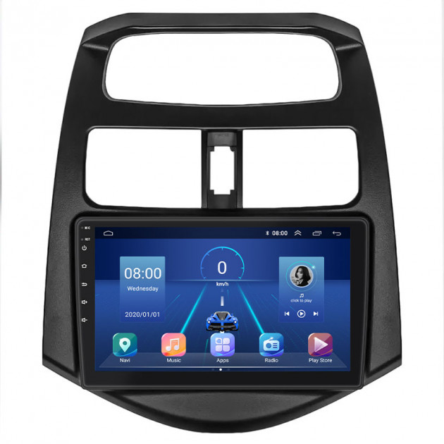 Штатная магнитола Lesko для Daewoo Matiz Creative M300 2009-2011 экран 9" 4/64Gb 4G Wi-Fi GPS Top