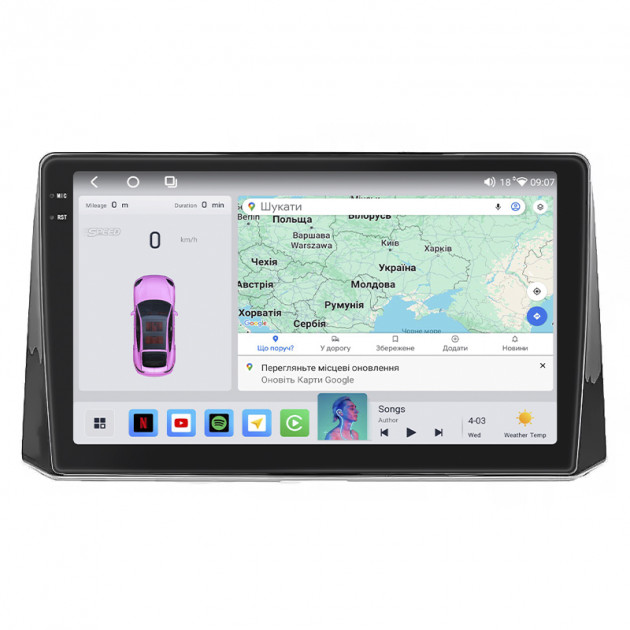 Штатная магнитола Lesko для Toyota Corolla XII (E210) 2018-н.в. экран 10" 4/64 QLED CarPlay 4G Wi-Fi GPS 360 Prime