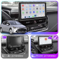 Штатная магнитола Lesko для Toyota Corolla XII (E210) 2018-н.в. экран 10" 4/64 QLED CarPlay 4G Wi-Fi GPS 360 Prime