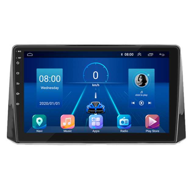 Штатная магнитола Lesko для Toyota Corolla XII (E210) 2018-н.в. экран 10" 4/32Gb 4G Wi-Fi GPS Top