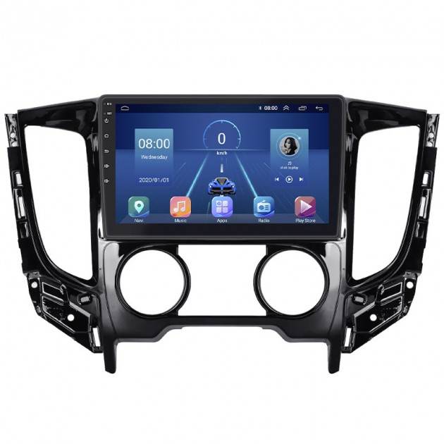 Штатная магнитола Lesko для Mitsubishi Pajero Sport III ver.1 2015-2019 экран 9" 6/128Gb 4G Wi-Fi GPS Top