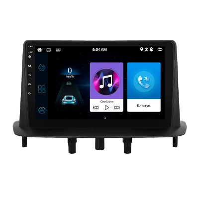 Штатная магнитола Lesko для Renault Megane III Рестайлинг 2 2014-2016 экран 9" 1/16Gb Wi-Fi GPS Base