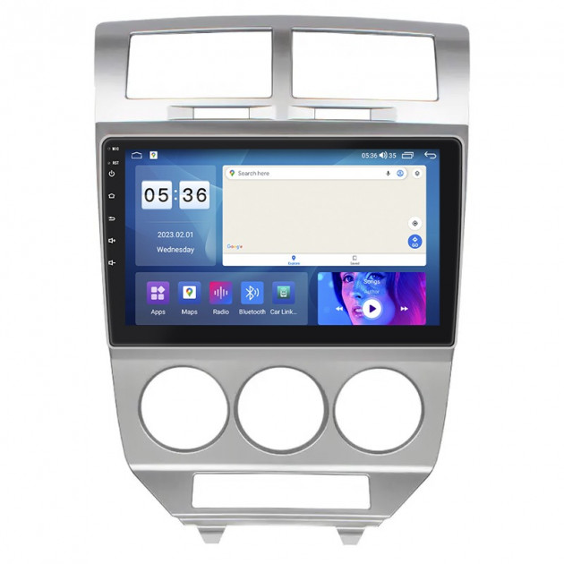 Штатная магнитола Lesko для Dodge Caliber I 2006-2009 экран 10" 4/64Gb CarPlay 4G Wi-Fi GPS Prime