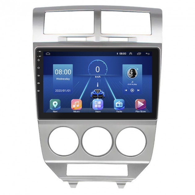 Штатная магнитола Lesko для Dodge Caliber I 2006-2009 экран 10" 4/32Gb 4G Wi-Fi GPS Top
