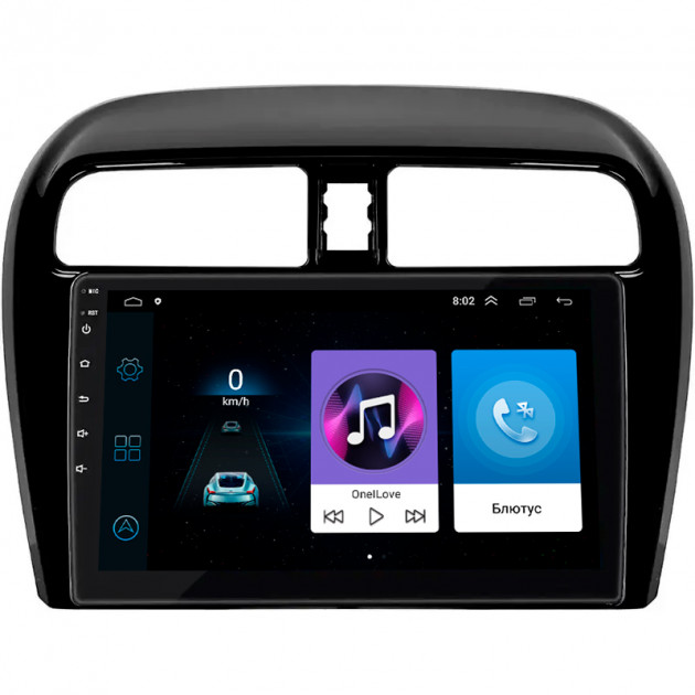 Штатная магнитола Lesko для Mitsubishi Mirage VI Рестайлинг 2 2019-н.в. экран 9" 1/16Gb Wi-Fi GPS Base