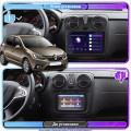 Штатная магнитола Lesko для Renault Sandero II Рестайлинг ver 3 2018-н.в экран 9" 1/16Gb Wi-Fi GPS Base