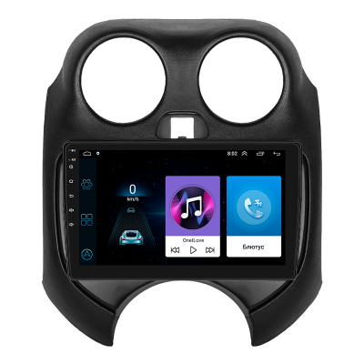 Штатная магнитола Lesko для Nissan Micra IV (K13) Рестайлинг 2013-2016 экран 9" 1/16Gb Wi-Fi GPS Base