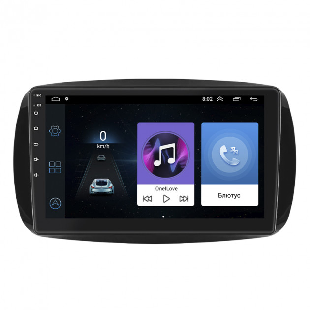 Штатная магнитола Lesko для Smart Fortwo III 2014-н.в. экран 9" 1/16Gb Wi-Fi GPS Base