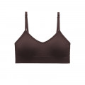 Топ женский в текстуре косичка WX6608# с регулируемыми брителями съемные чашечки Коричневый L