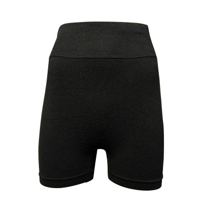 Шорты женские 545# бесшовные для фитнеса пуш ап push up Черный S