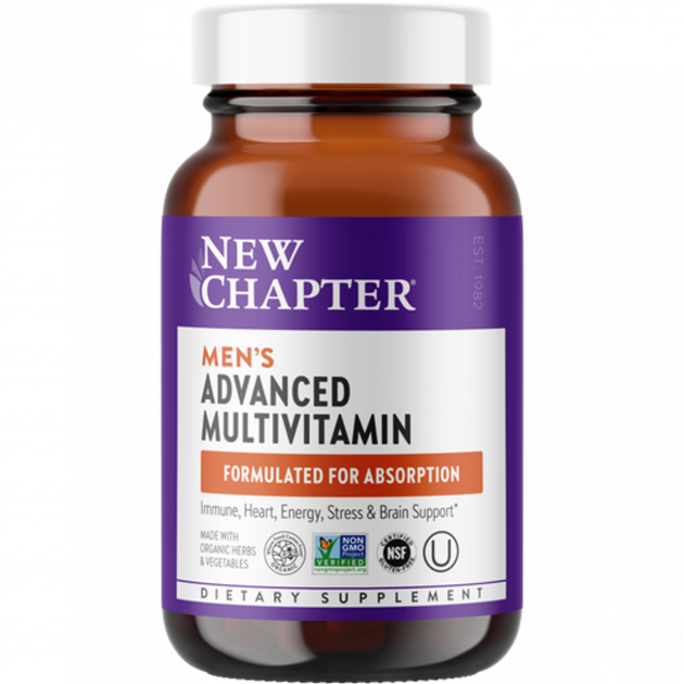 Щоденні вітаміни для чоловіків, Men's Advanced Multivitamin, New Chapter, 48 вегетаріанських таблеток