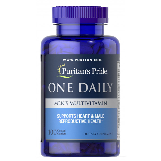 Мультивітаміни для чоловіків, Men's Multivitamin, Puritan's Pride, 1 на день, 100 каплет