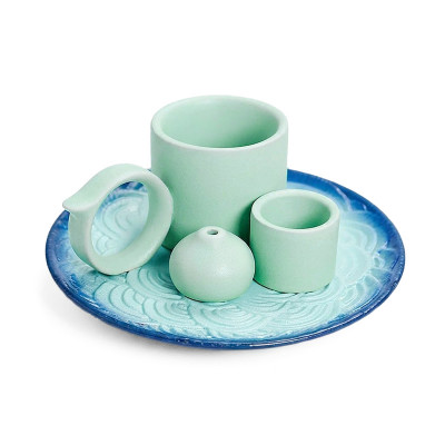 Подставка для благовоний JCSMJ20 для ароматических конусов палочек пало санто пучков шалфея Light Blue