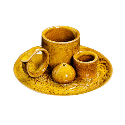 Подставка для благовоний JCSMJ20 для ароматических конусов палочек пало санто пучков шалфея Mustard Yellow