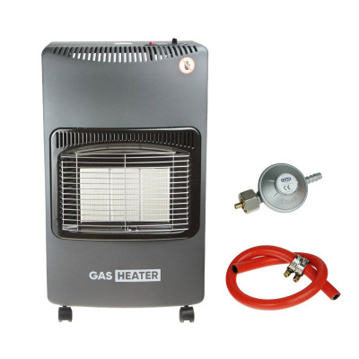 Портативный газовый обогреватель Gas Heater 3 режима мощности (1500 Вт, 2800 Вт, 4200 Вт) с редуктором и шлангом (Польша)