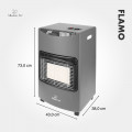 Портативний газовий обігрівач FLAMO 3 режими потужності (1400 Вт, 2750 Вт, 4100 Вт) + шланг + редуктор, Польща