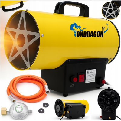 Газовый обогреватель / Газовая тепловая пушка (дуйка) 15 кВт Ondragon (Пропан/Бутан) + шланг и редуктор (Польша)