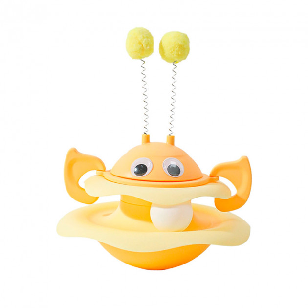 Игрушка Taotaopets 014435 для кота интелектуальная Неваляшка Yellow
