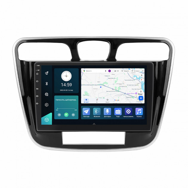 Штатная магнитола Lesko для Chrysler 200 I 2010-2014 экран 9" 4/64Gb 4G Wi-Fi GPS Top