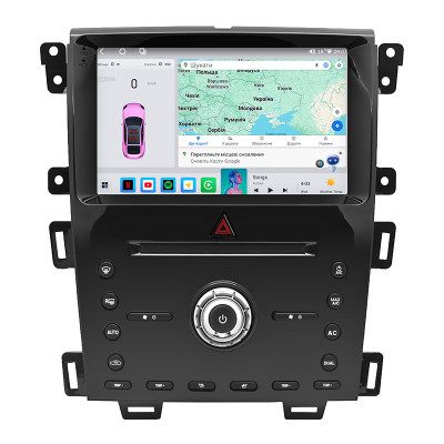 Штатная магнитола Lesko для Ford Edge I Рестайлинг 2010-2014 экран 9" 4/64 QLED CarPlay 4G Wi-Fi GPS 360 Prime