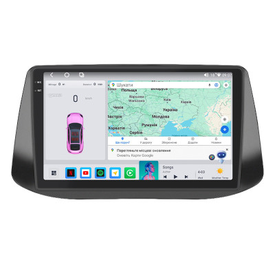 Штатная магнитола Lesko для Hyundai i30 III 2017-2018 экран 9" 4/64 QLED CarPlay 4G Wi-Fi GPS 360 Prime